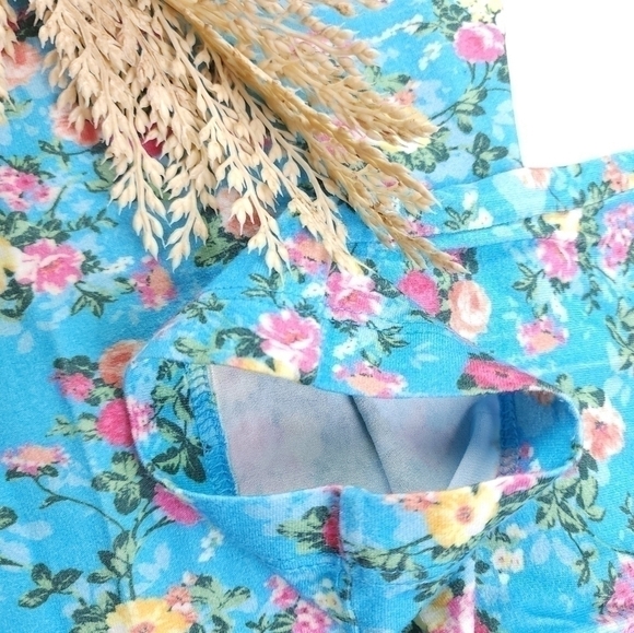 Farm Rio Blue Patterned Leggings Sz Xs - Picture 5 of 13